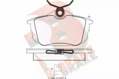 R BRAKE rb1165 -  Комплект тормозных колодок, дисковый тормоз